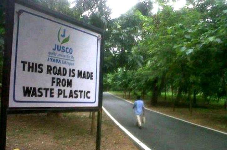 Image result for plastic roads india
